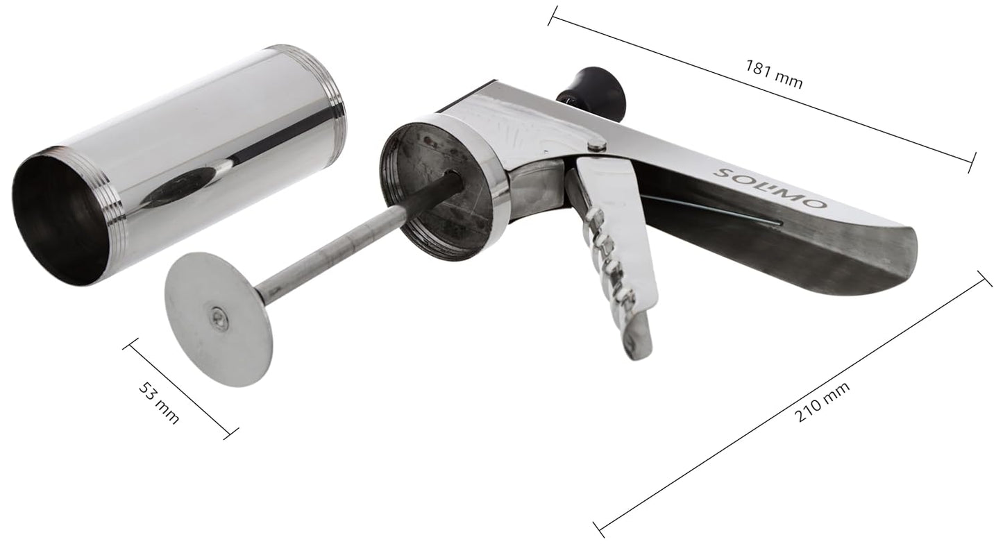 Stainless Steel Cookie Press & Sev Sancha Maker with 15 Discs – Murukku & Chakli Maker