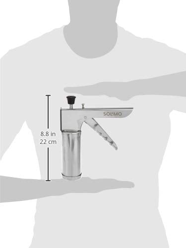 Stainless Steel Cookie Press & Sev Sancha Maker with 15 Discs – Murukku & Chakli Maker