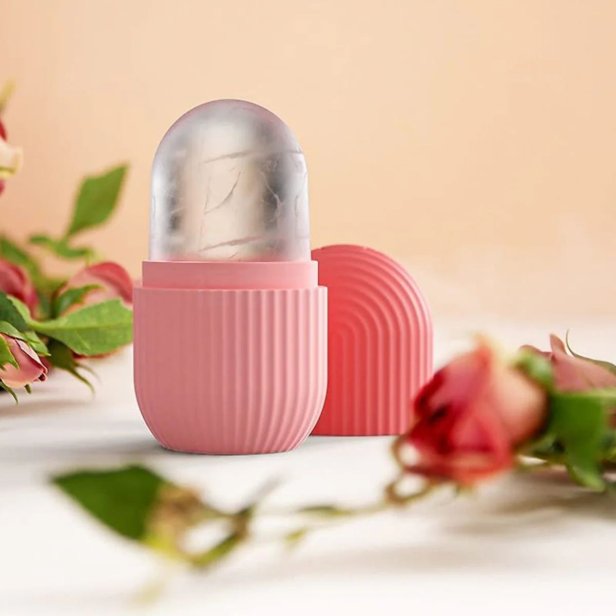 Reusable Ice Face Roller for Glowing Skin – Natural Skincare Tool with Silicone Mold