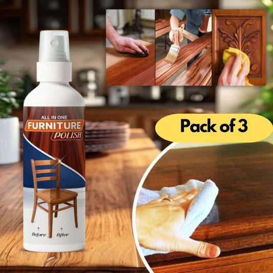 [Pack of 3] All-In-One Furniture Polish (450g Each) – Restore Shine, Clean & Protect Wood