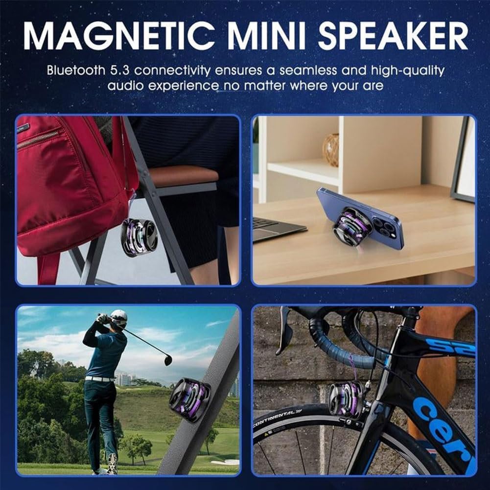 Magnetic Bluetooth Speaker 5.3 with RGB Lights | 6-Hour Battery | HD Sound | COD Available in India