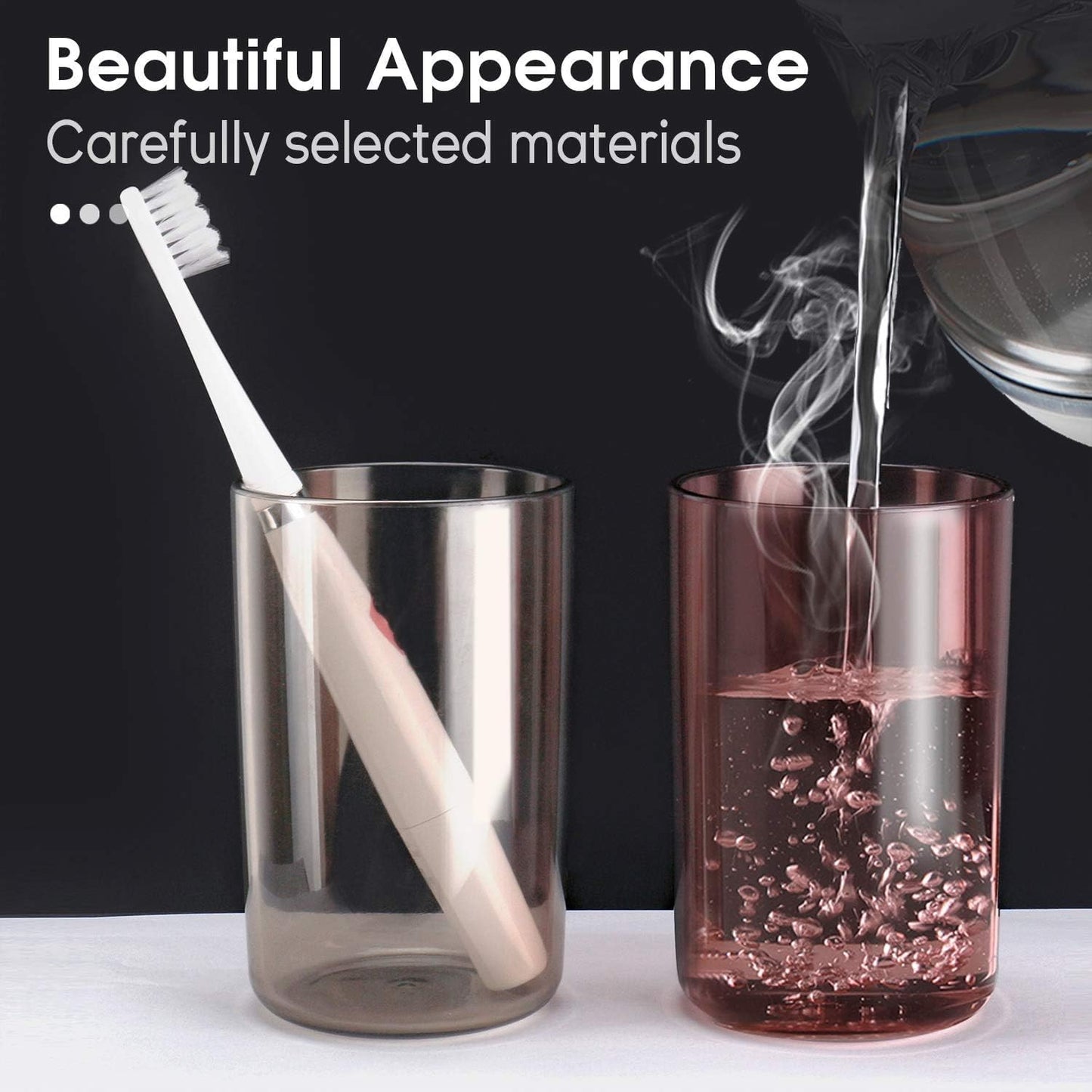 Wall Mounted Toothbrush Holder with Cups | No Drill Bathroom Organizer | Dustproof, Waterproof | COD Available in India