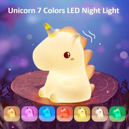 Unicorn 7 Colors LED Night Light – Cute & Safe Soft Glow Lamp for Kids | COD Available in Kerala