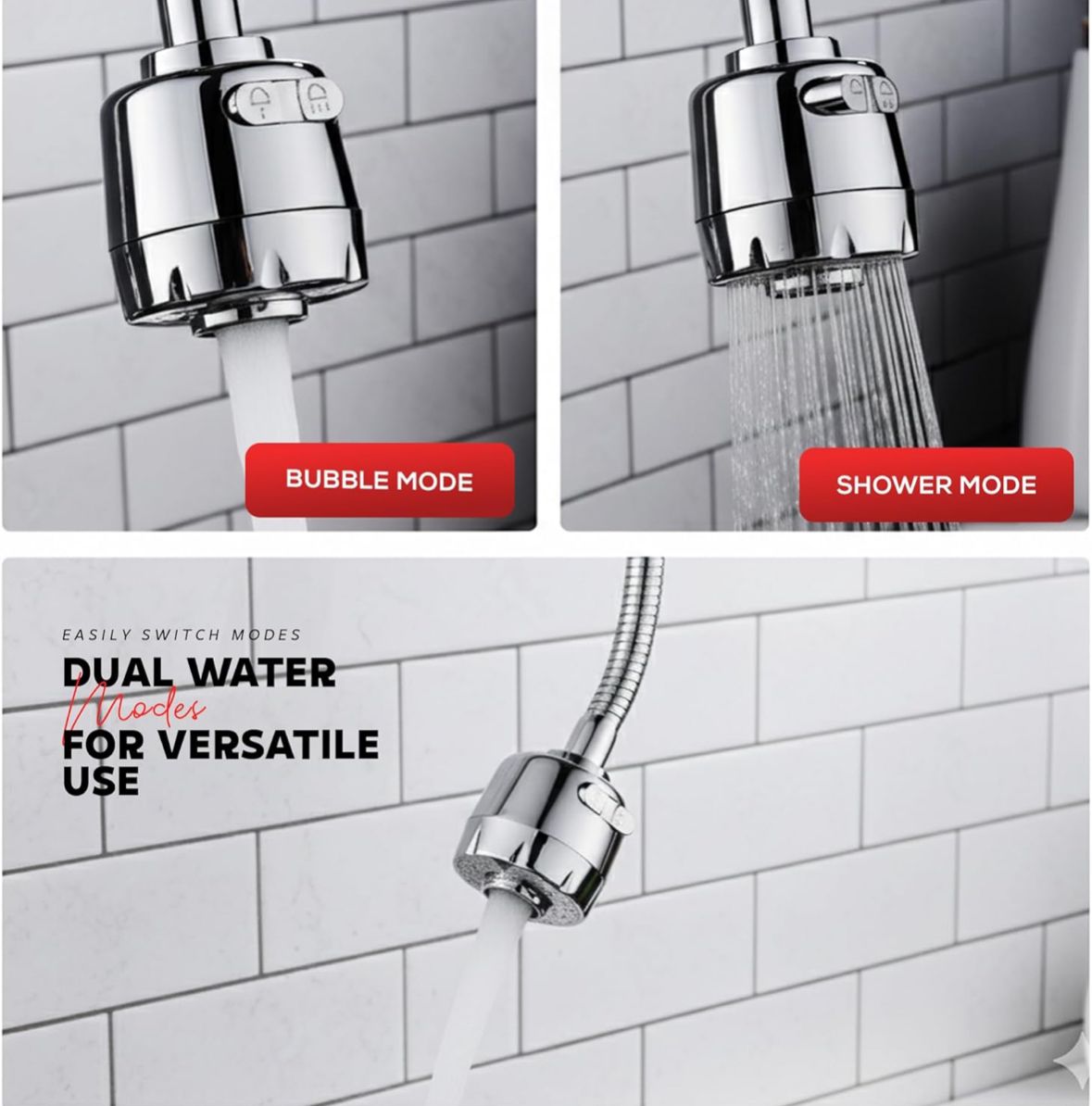 Tap Extender – 360° Flexible Faucet Sprayer